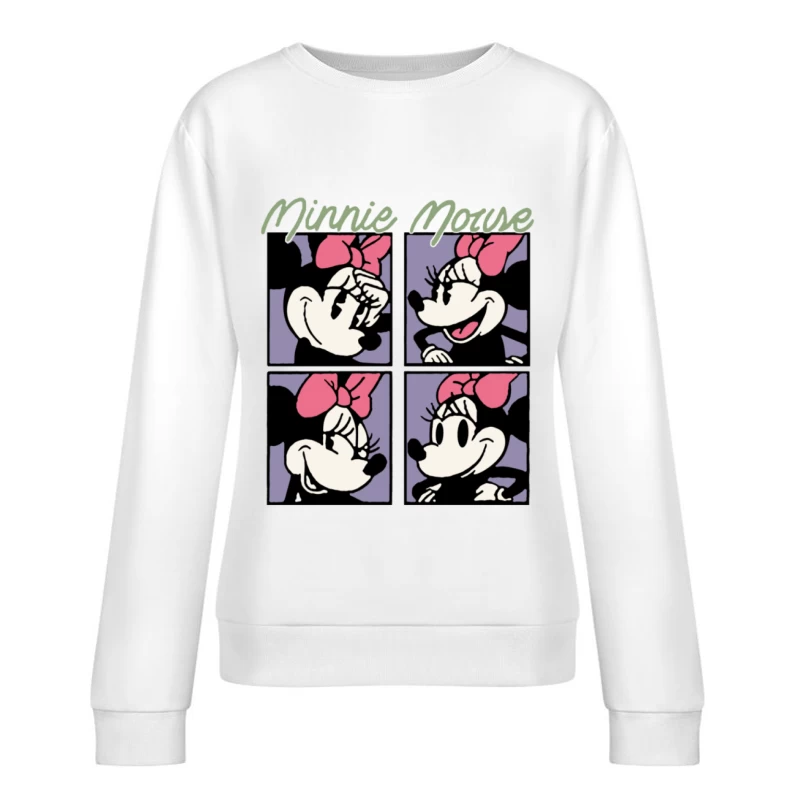 Minnie Mouse Comic-Illustration Damen Pullover Sweatshirt