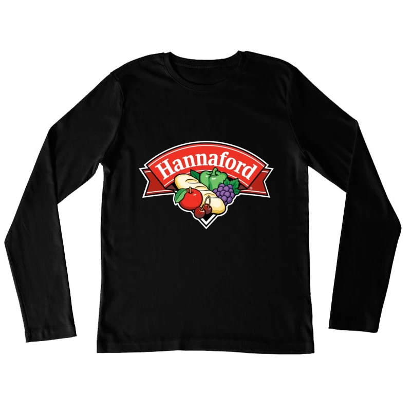 Hannaford Supermarket Logo with Fresh Produce Design Female Long Sleeve T-Shirt