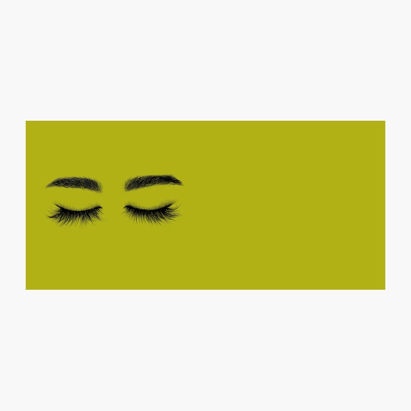 Feminine Beauty: Closed Eyes with Long Lashes and Defined Brows Coffee Mug