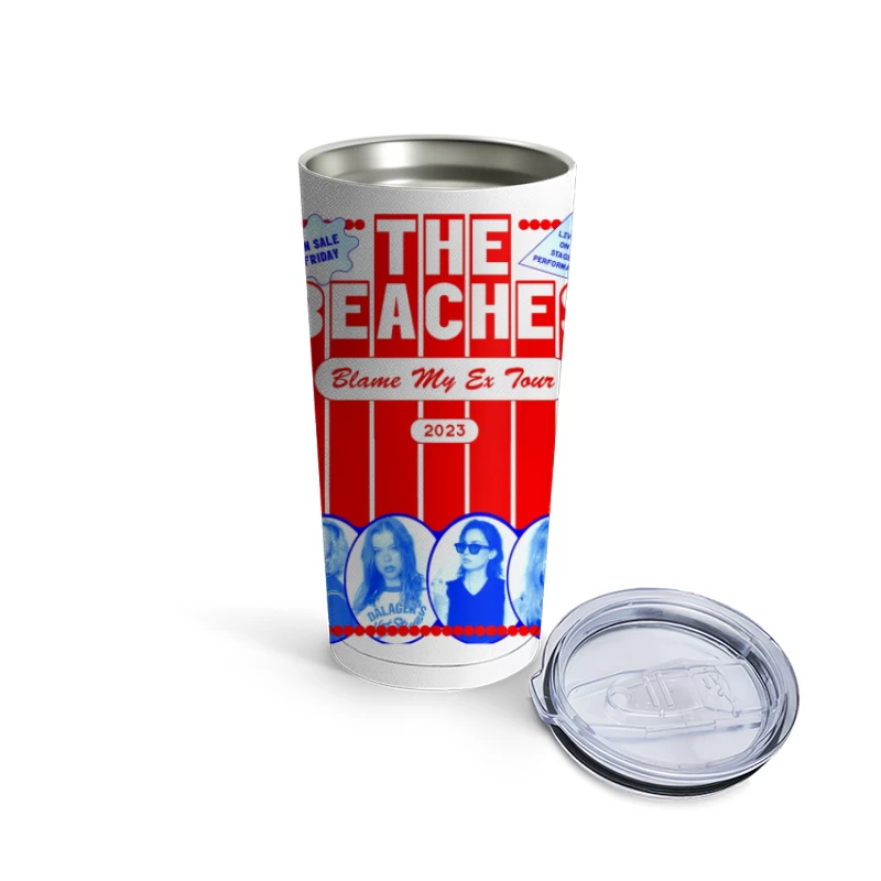 The Beaches 'Blame My Ex' 2023 Tour Retro-Style Concert Poster Travel Mug