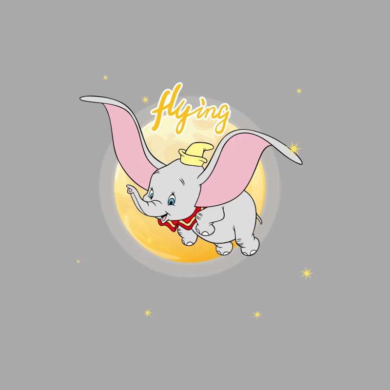 Fliegender Elefant im Mondlicht Herren Pullover Hoodie