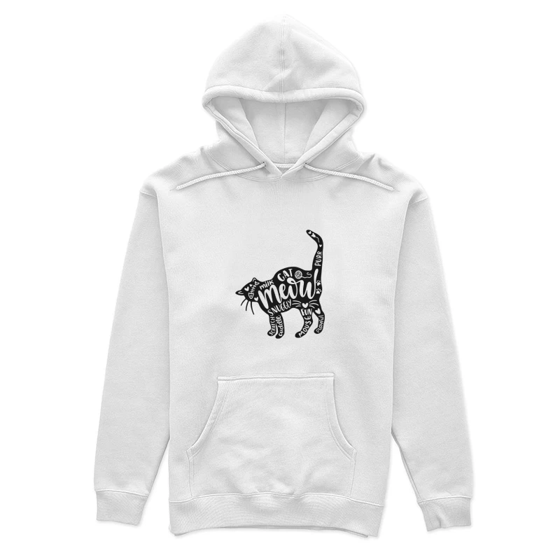 Illustration artistique de chat avec texte Femme Sweat à capuche