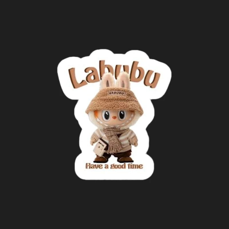 Kuschelige Labubu-Figur mit Winteroutfit Herren Tanktops