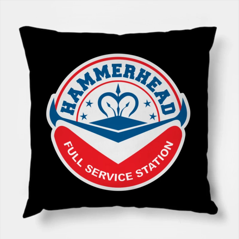 Hammer Head Full Service Station Throw Pillow