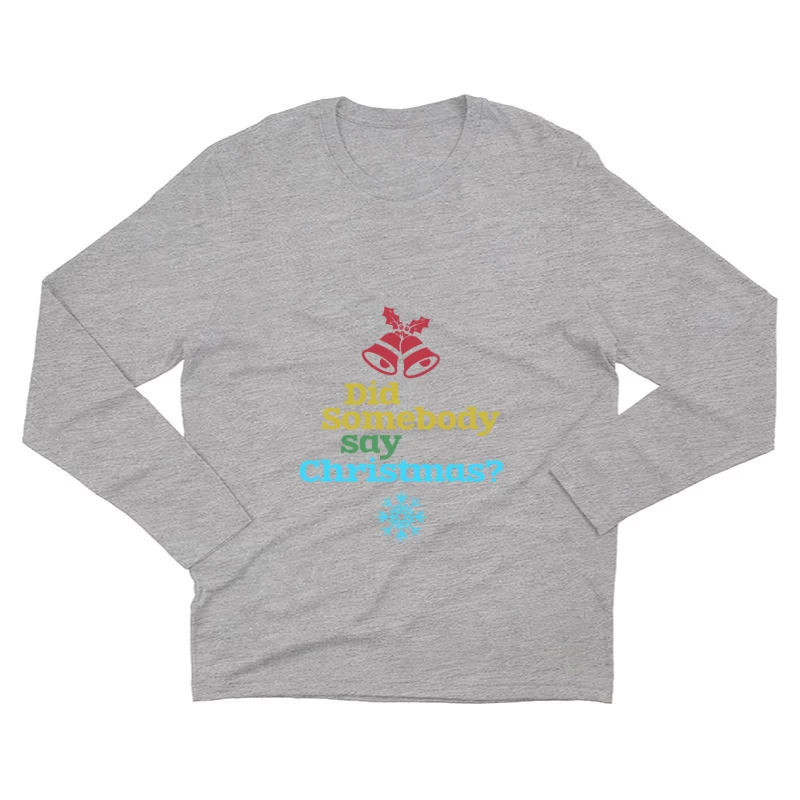 Esprit de Noël avec cloches et flocon Homme Manches Longues T-Shirt
