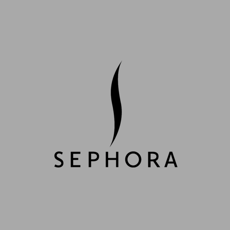 Sephora Black and White Minimalist Beauty Retailer Logo Male Pullover Hoodie