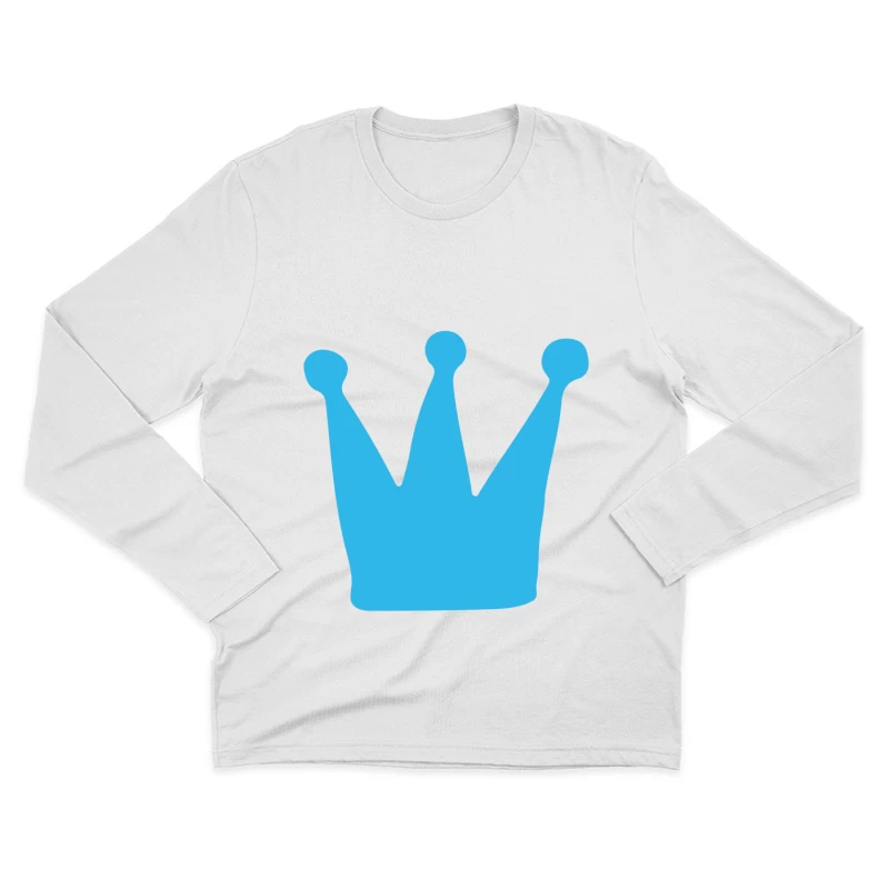 Icône Couronne Bleue Homme Manches Longues T-Shirt