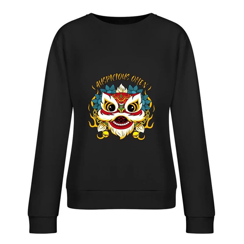 Vielversprechendes Omen Löwenkopf Damen Pullover Sweatshirt