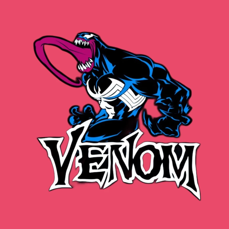 Venom Comic Character Illustration Throw Pillow
