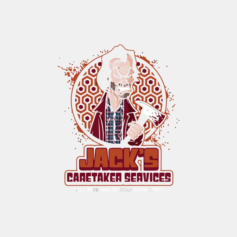 Vintage-Style Horror Movie Graphic: Jack's Caretaker Services Male Tank Top