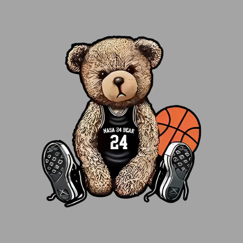 Basketball Teddy mit Trikot und Sneakers Herren T-Shirt