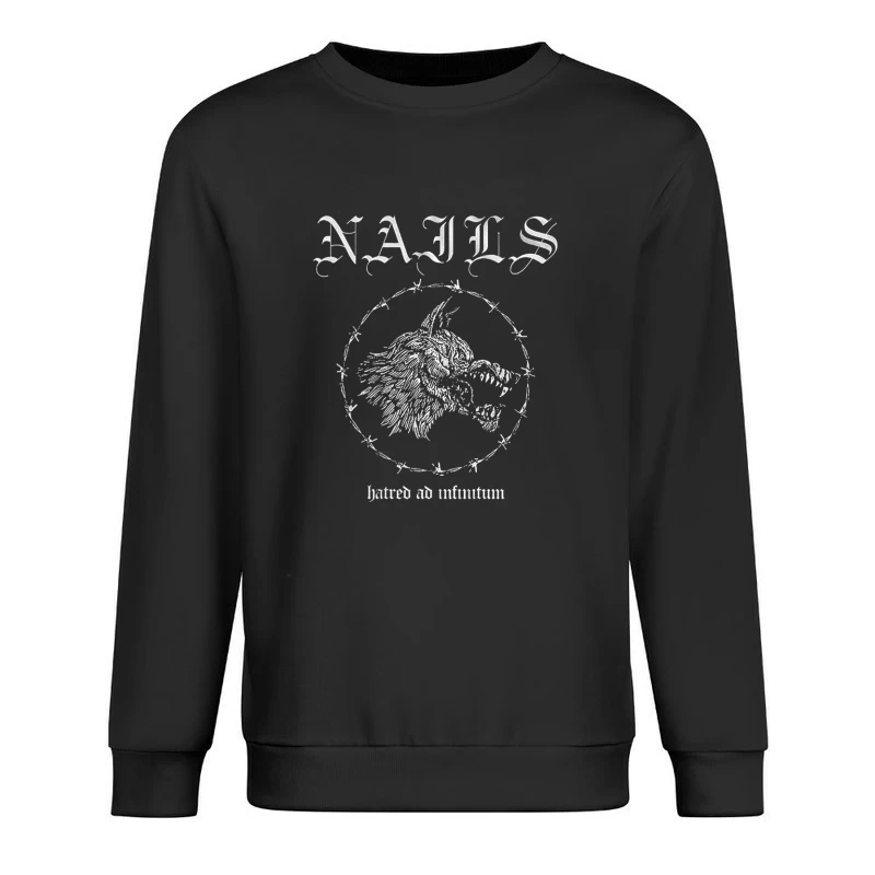 Nails Hatred Ad Infinitum Male Pullover Sweatshirt