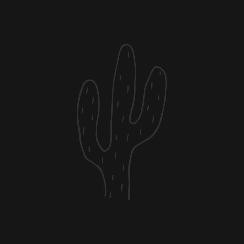 Dessin de cactus minimaliste Femme T-Shirt