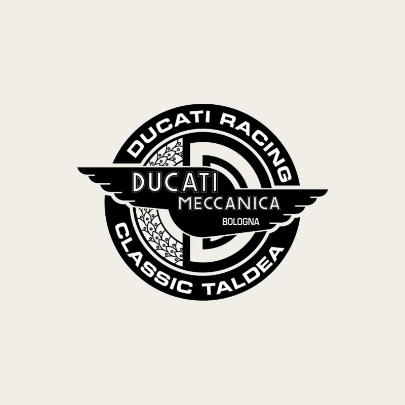 Vintage Ducati Meccanica Racing Logo from Bologna Bucket Hat