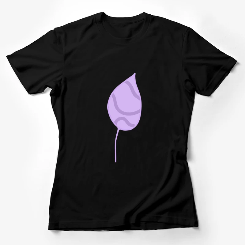Feuille violette minimaliste Femme T-Shirt