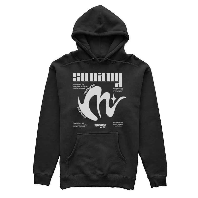 Abstrakte Typografie und Geometrie Damen Pullover Hoodie
