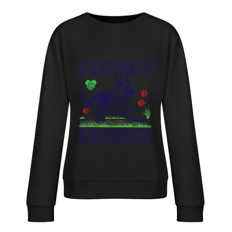 Amour Inconditionnel: Chien et Amitié Femme Sweat-shirt à enfiler