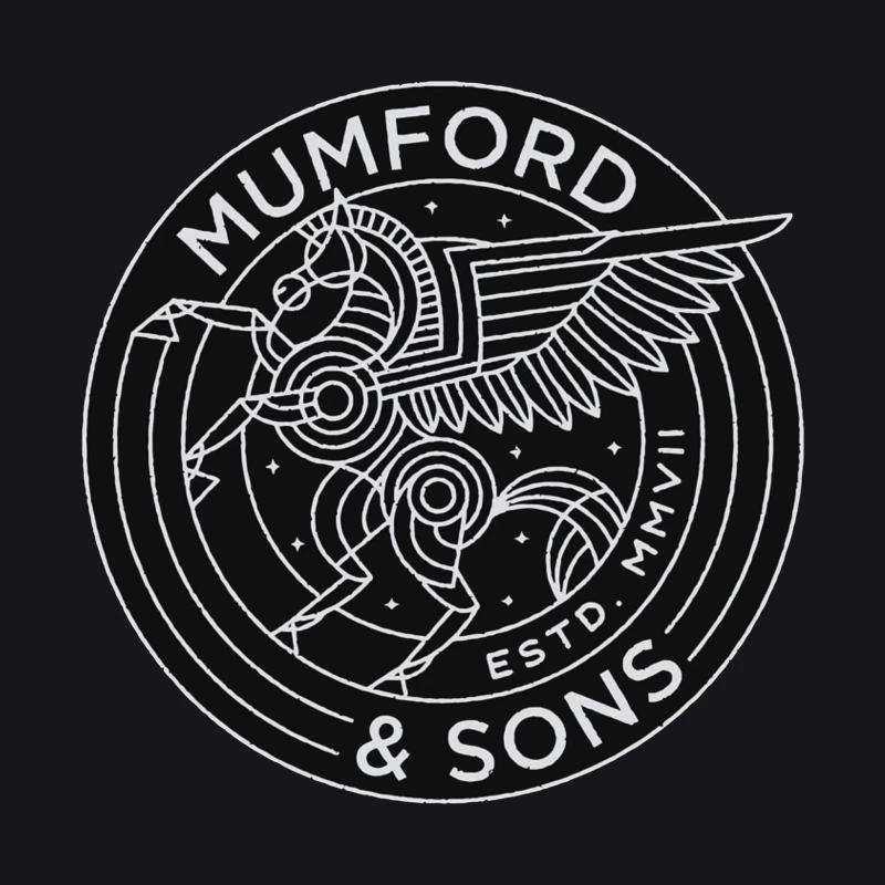 Mumford & Sons Geometric Pegasus Band Logo Female Pullover Hoodie