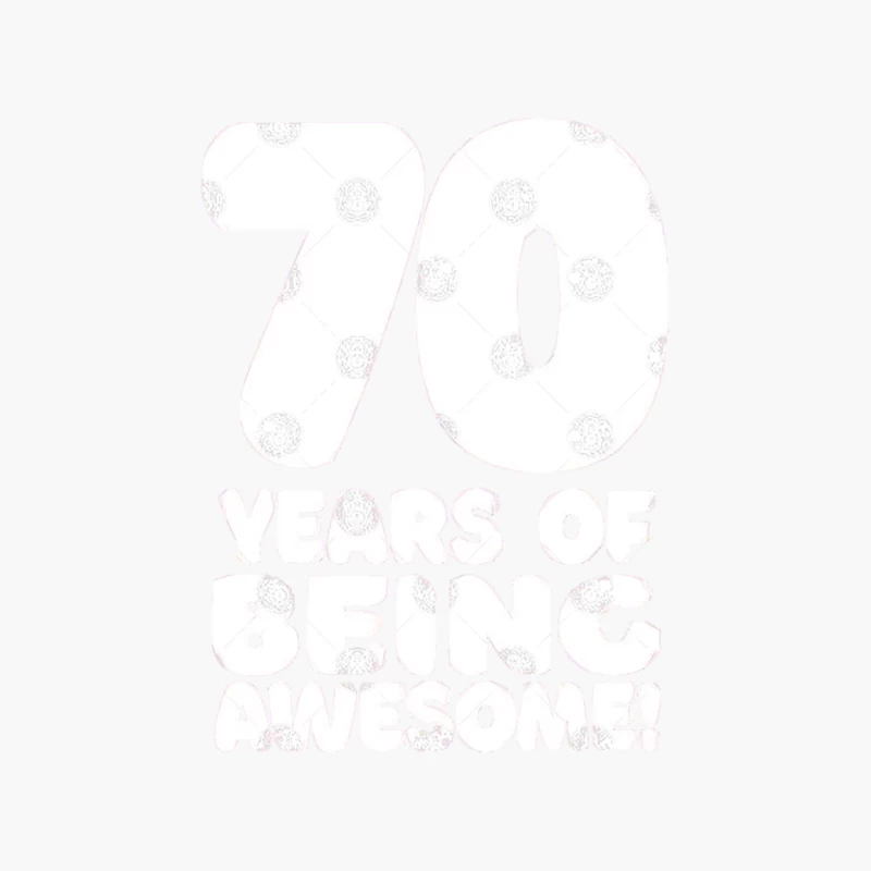 70 Years Of Being Awesome - Funny Birthday Design Cotton Tote Bag