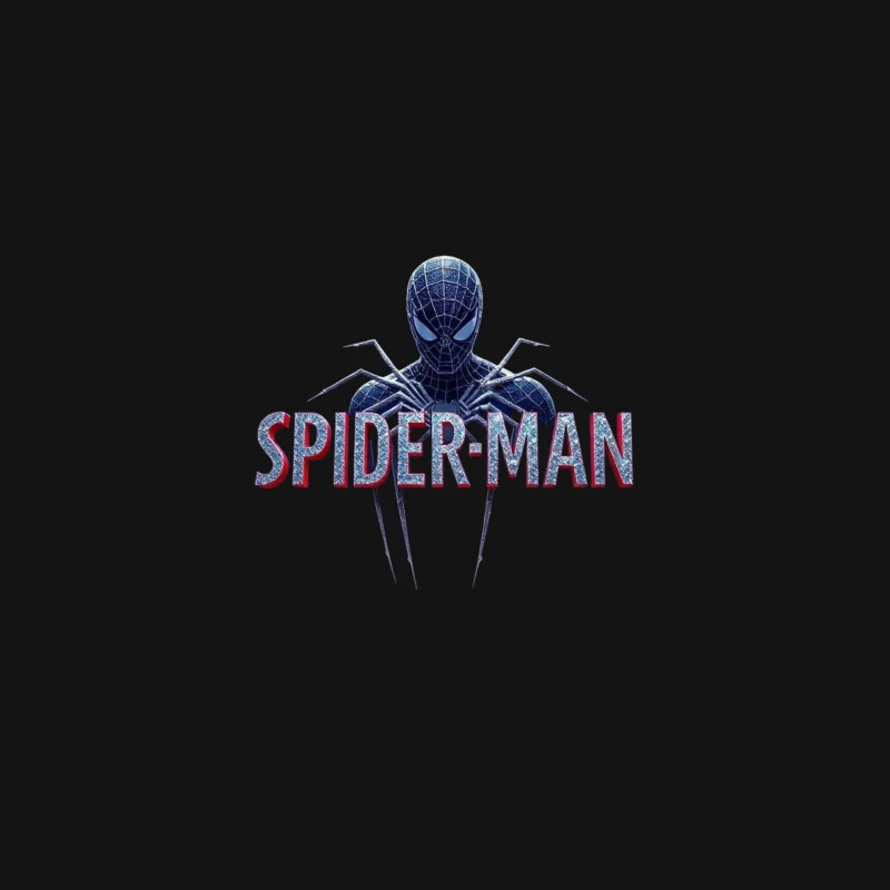 Spider-Man Black Suit Logo with Classic Text Design Travel Mug