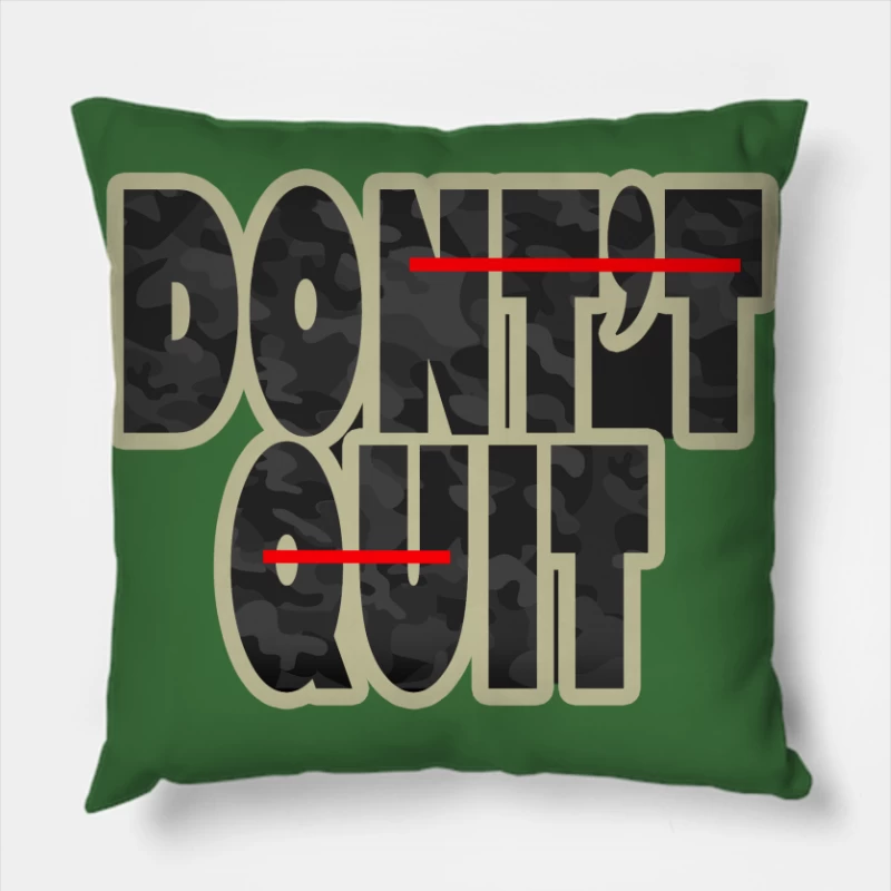 Motivational Quote on Perseverance Throw Pillow
