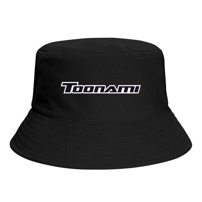 Toonami Black Text Logo - Cartoon Network's Anime Programming Block Bucket Hat