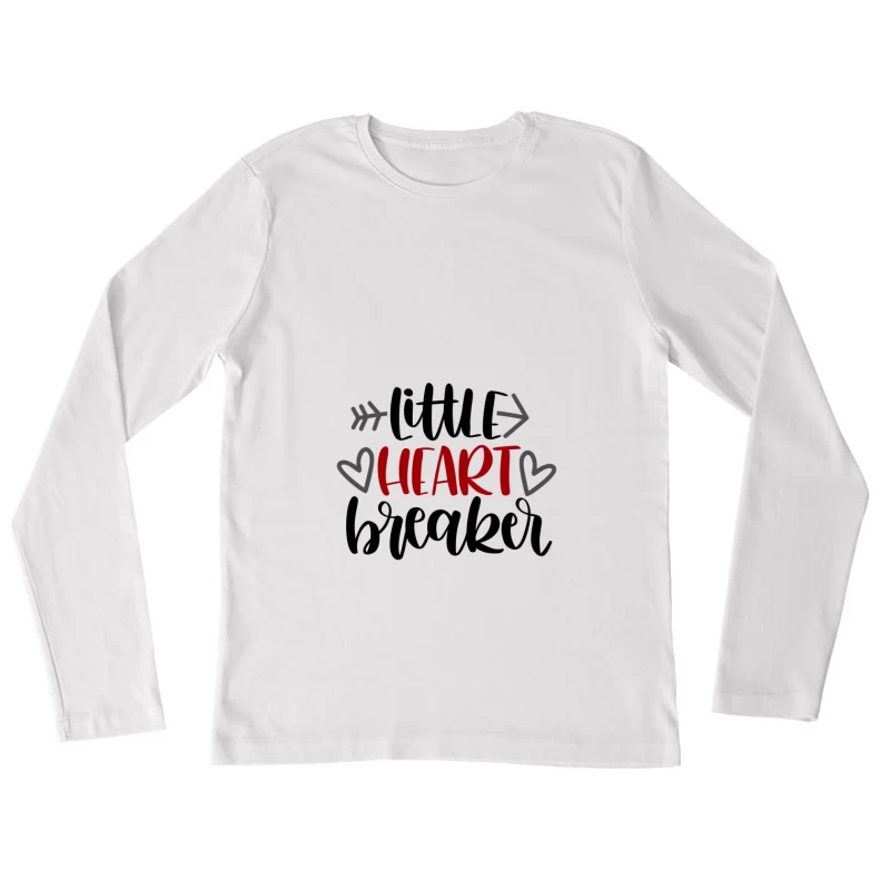 Design avec flèches et cœurs rouges Femme Manches Longues T-Shirt