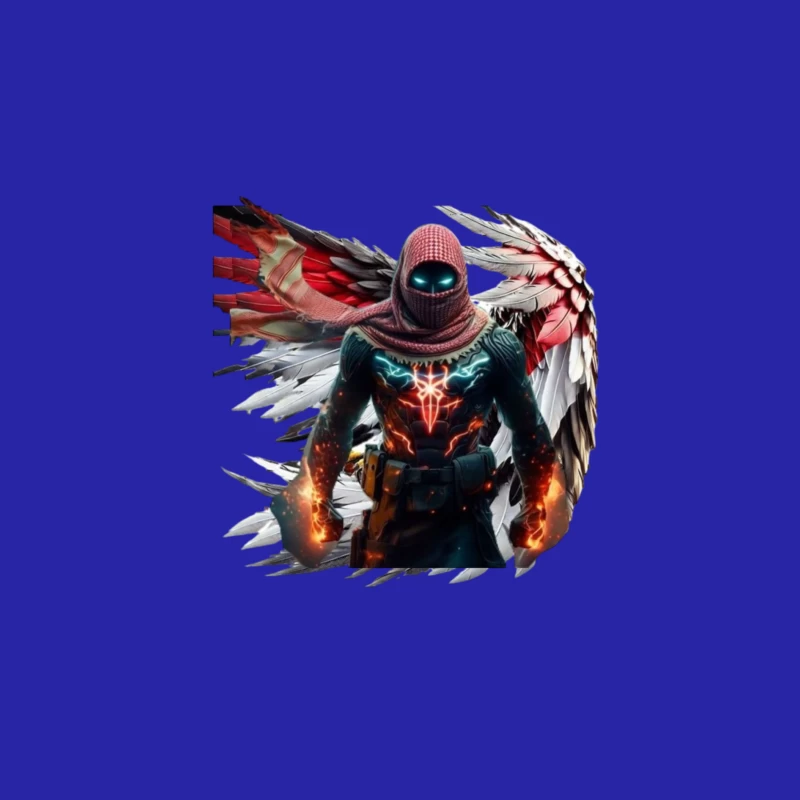 Superhero Character with Wings in Digital Art Male Tank Top