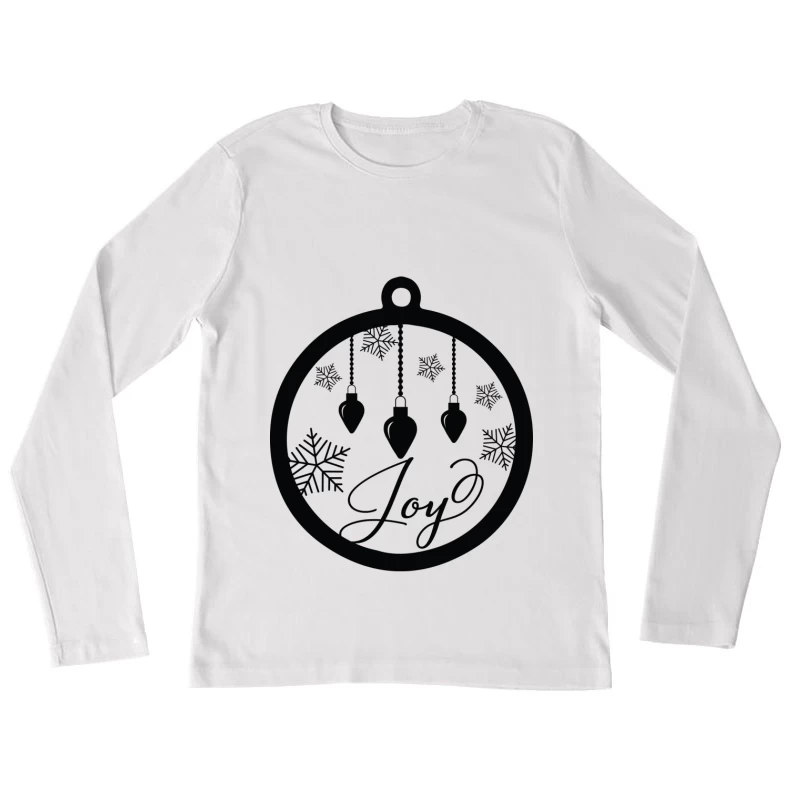 Ornement de Noël Joyeux Femme Manches Longues T-Shirt