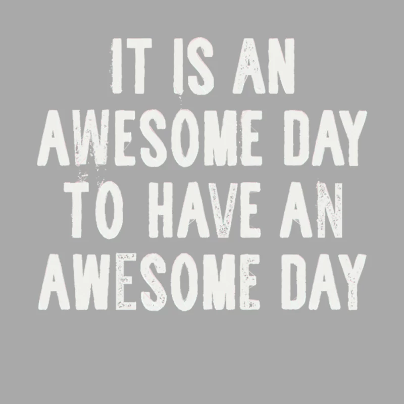 Awesome Day - Inspiring Typographic Design Female Pullover Hoodie