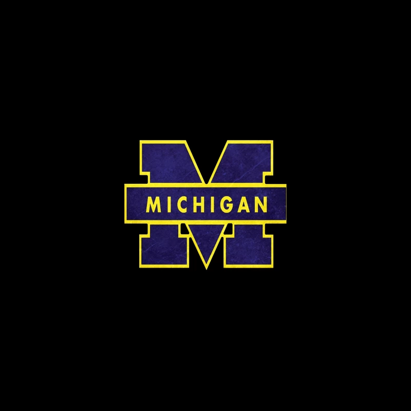 University of Michigan Athletic Block M Logo in Navy and Yellow Coffee Mug