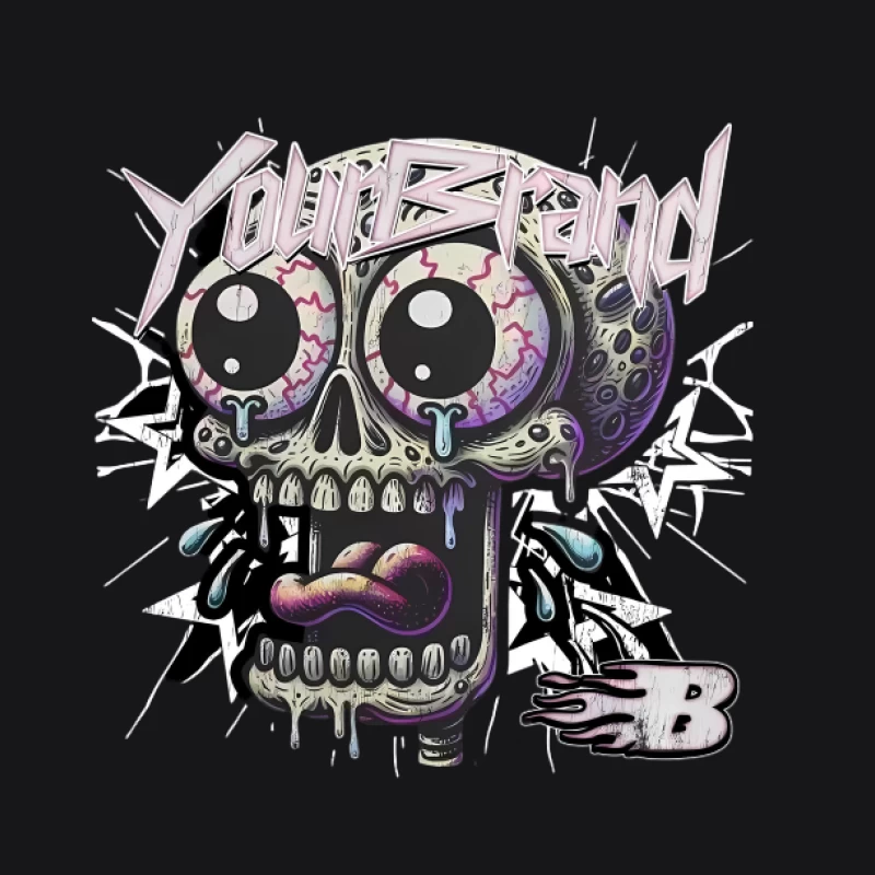 Conception de crâne en graffiti Femme Sweat à capuche