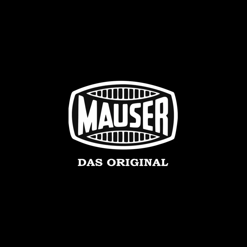 Vintage Mauser Firearms Company Logo with "Das Original" Text Desk Mat