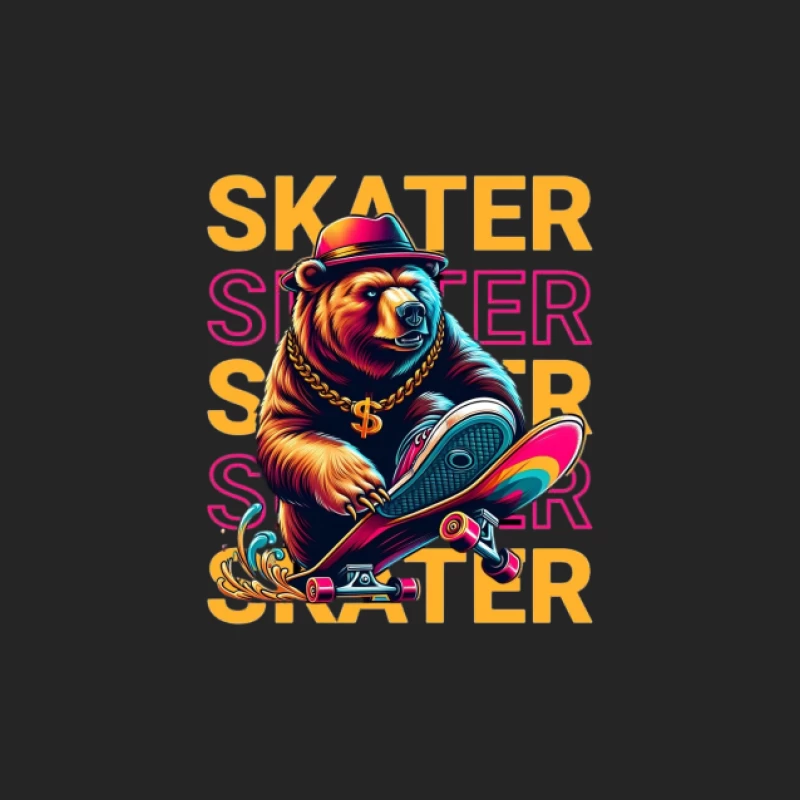 Skater-Bär mit Skateboard Damen Pullover Sweatshirt