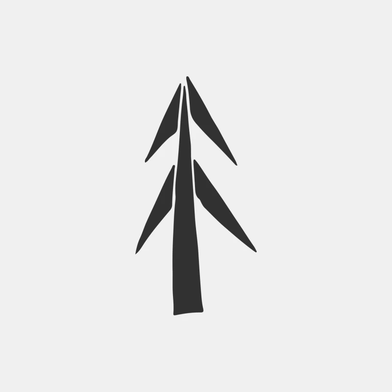 Minimalistisches Tannenbaum-Design Herren Tanktops