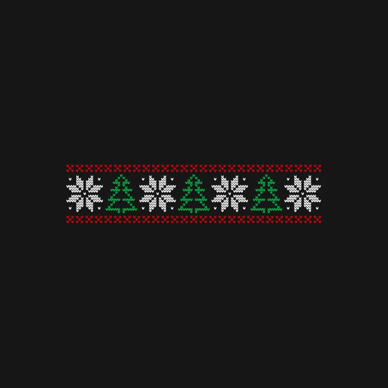 Motif de Noël avec sapins et flocons Femme T-Shirt