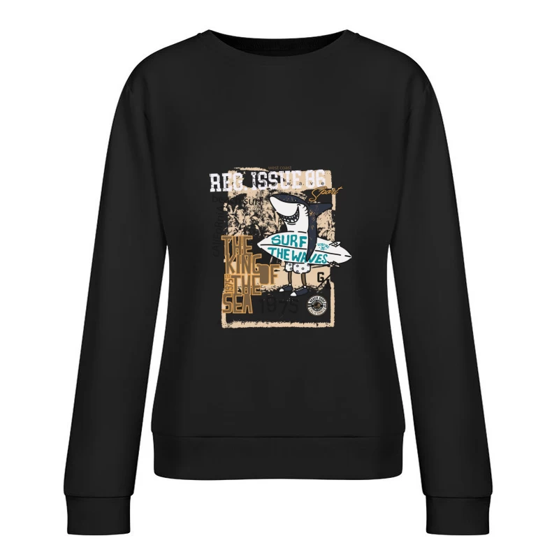 König der Wellen-Surfmode Damen Pullover Sweatshirt