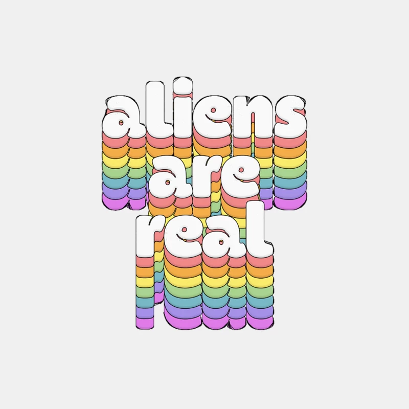 Aliens Are Real   Retro Typography Design Male Tank Top