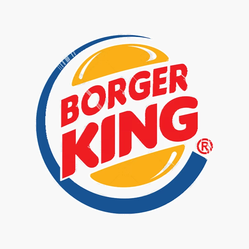 Borger King - Fast Food Parody Logo Cotton Tote Bag