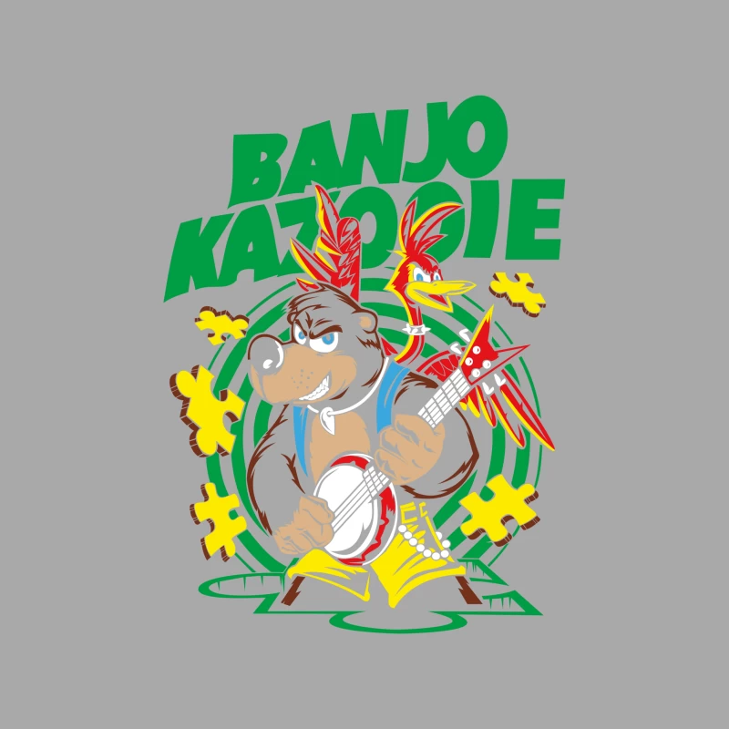 Banjo-Kazooie Animated Character Art Male Pullover Hoodie