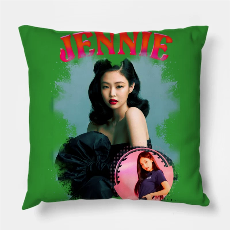 Stylish Portrait of Jennie Throw Pillow