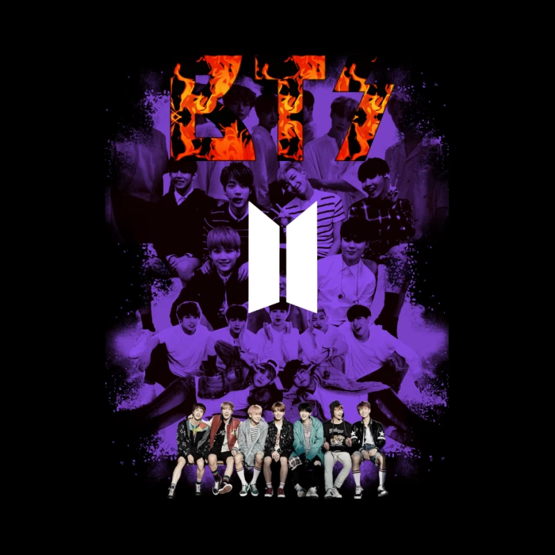 BTS K-Pop Group Art Pin