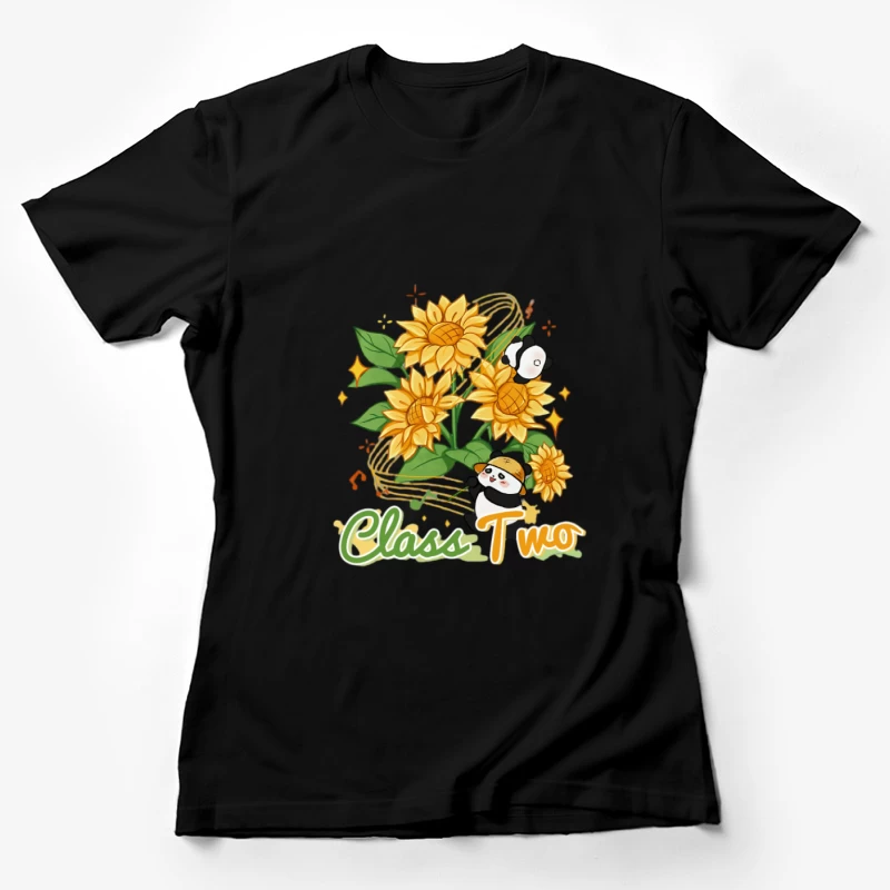 Tournesols et Pandas Femme T-Shirt