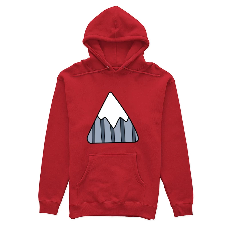 Montagne stylisée avec neige Femme Sweat à capuche