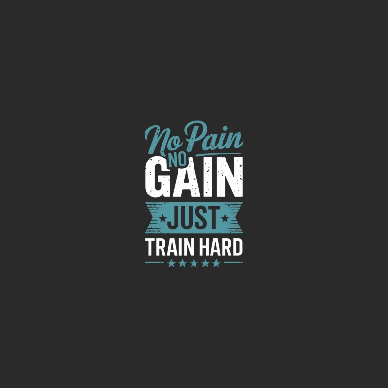 No Pain No Gain: Motivational Fitness Training Typography Baseball Cap
