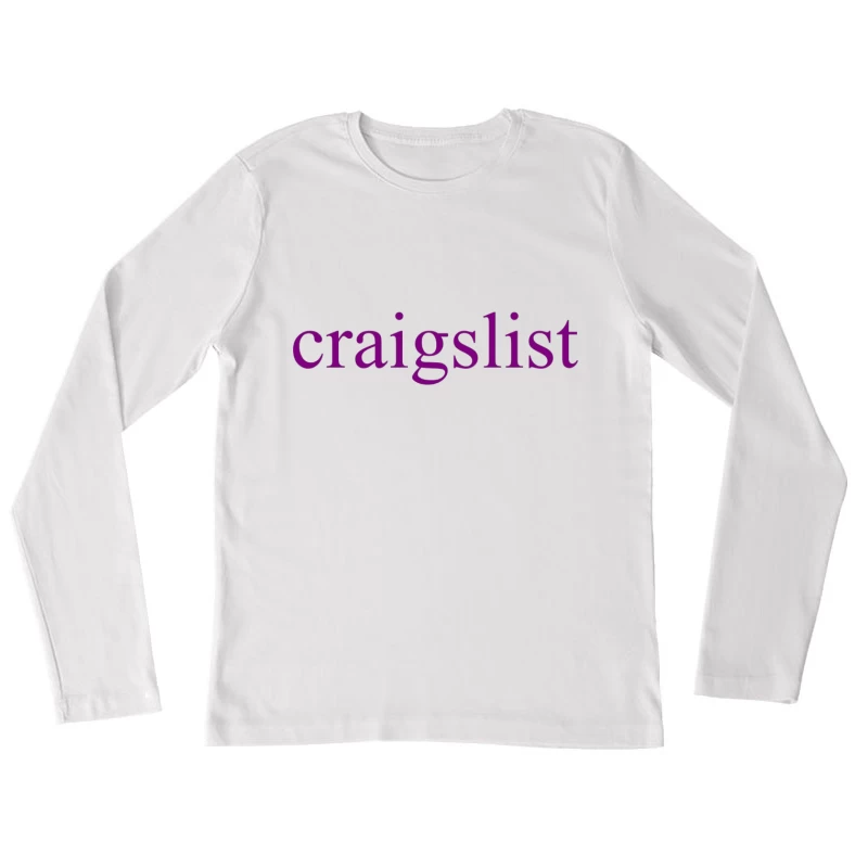 Craigslist Purple Logo Design Female Long Sleeve T-Shirt