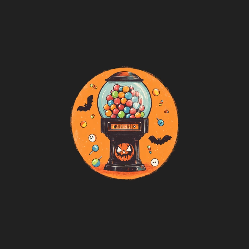 Spooky Halloween Gumball Machine with Jack-o'-Lantern Base Bucket Hat
