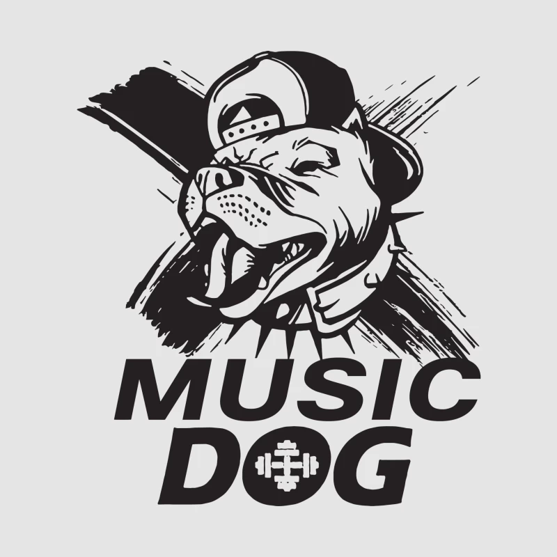Musik Hund Design Herren Pullover Hoodie