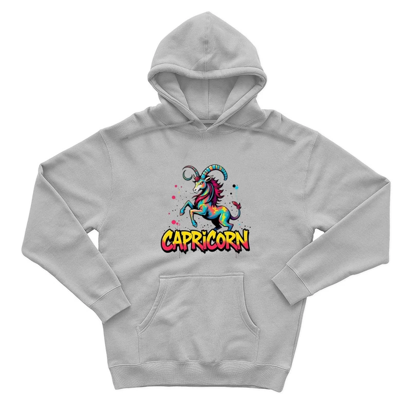 Vibrant Capricorn Zodiac Art Male Pullover Hoodie