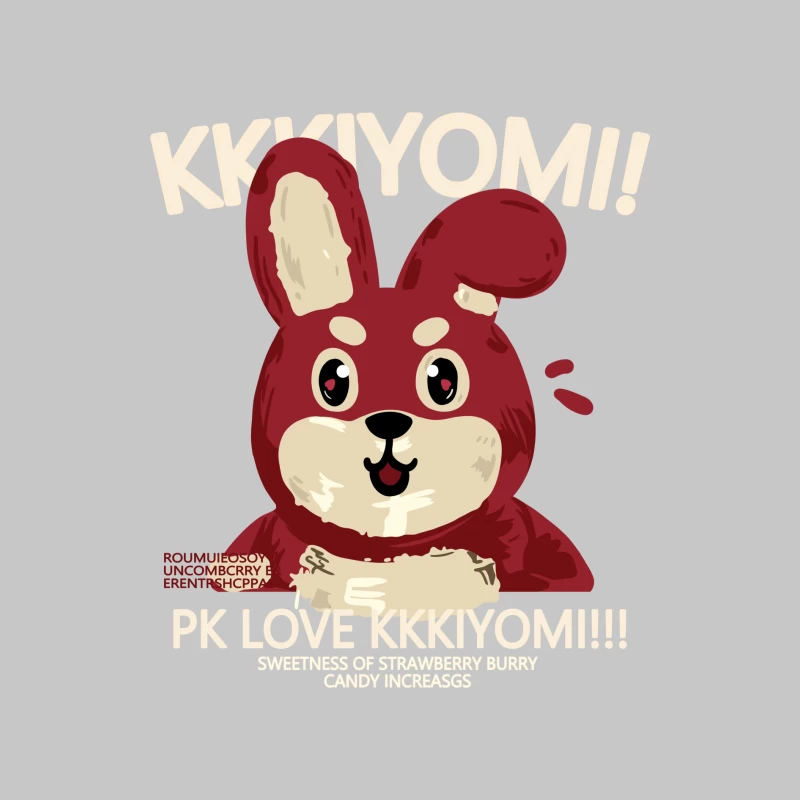 Niedlicher roter Hase mit Süßigkeiten Herren Langarm T-Shirt